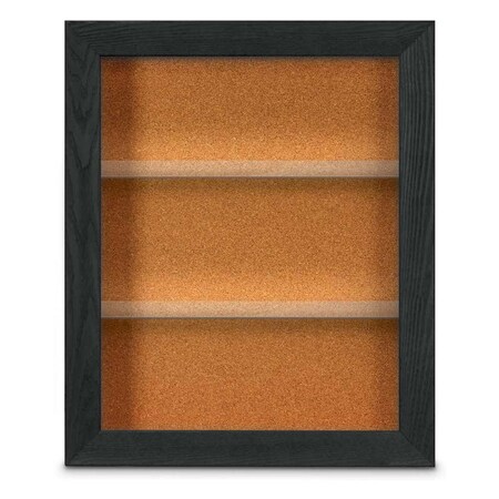 United Visual Products Outdoor Enclosed Combo Board, 42"x32", Gold Frame/Black & Forbo UVCB4232ODG-BLACK-FORBO